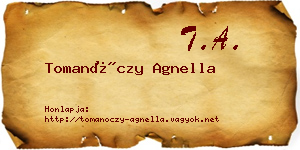 Tomanóczy Agnella névjegykártya